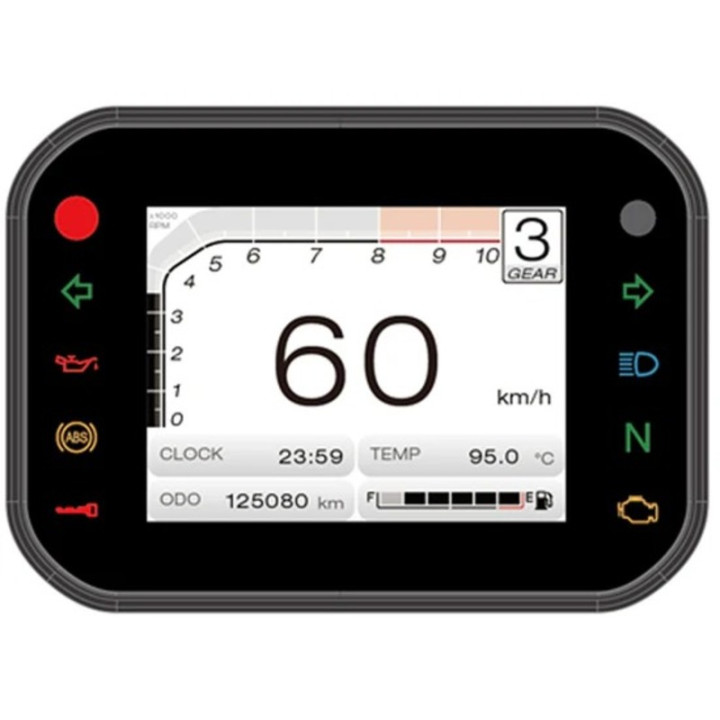Compteur multifonction TFT KOSO RX-3S 15000 tr/min | Oxmoto