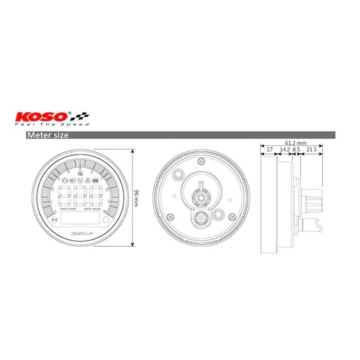 Compteur multifonction KOSO DL-04 Unlimited | Oxmoto
