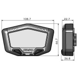 Compteur de vitesse KOSO DB-02 multifonctions noir universel