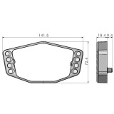 Kit cadre + voyants de compteur Koso DB02 / DB02R | Oxmoto