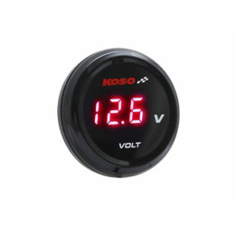Voltmètre KOSO i-GEAR affichage rouge | Oxmoto