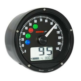 Compteur de vitesse KOSO D75 noir | Oxmoto