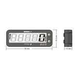 Compte-tours KOSO Pro-1 LCD multifonctions noir | Oxmoto