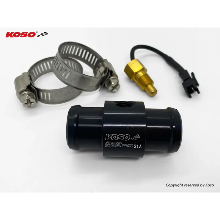Adaptateur de sonde de température d'eau Koso pour durite Ø22mm