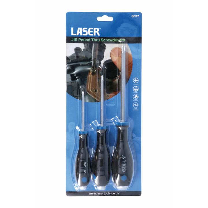 Tournevis à impact LASER TOOLS JIS - 3 pièces | Oxmoto