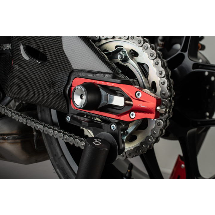 Tendeur de chaîne Lightech - Rouge TEYA005ROS | Oxmoto