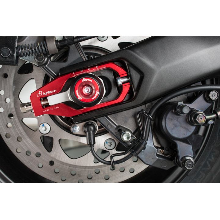 Tendeur de chaîne Lightech - Rouge TEYA001ROS | Oxmoto