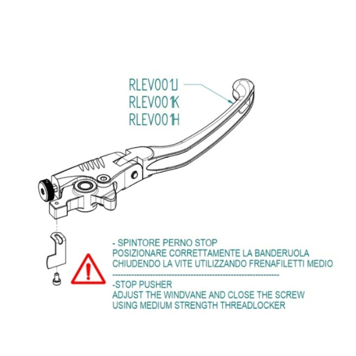 Kit de leviers repliables et réglables Lightech - Type J KLEV142J