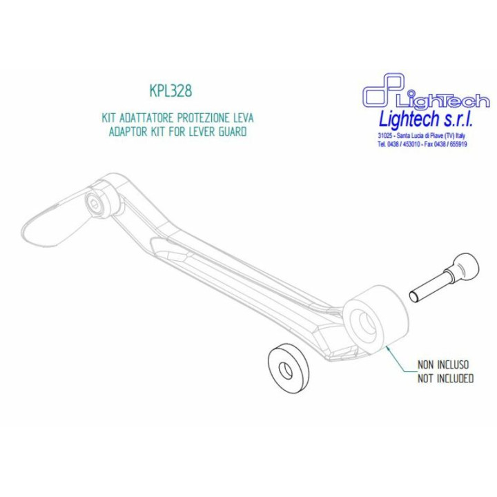 Adaptateur de protection de levier Lightech - Unité KPL328