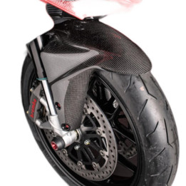 Garde boue avant Lightech carbone brillant CARM1010 | Oxmoto