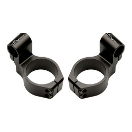Bracelets de guidon Lightech Ø55mm hauteur +20mm déport +40mm/5° noir
