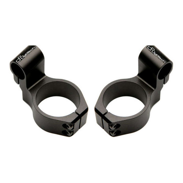 Bracelets de guidon Lightech Ø55mm hauteur +20mm déport +40mm/5° noir