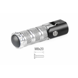 Repose-pieds repliables Lightech M8x20 argent | Oxmoto