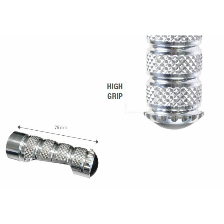 Repose-pieds Lightech M8x25 argent | Oxmoto