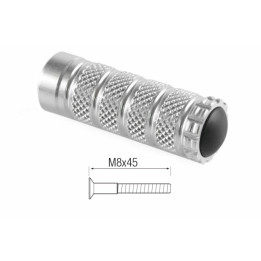 Repose-pieds Lightech M8x45 argent | Oxmoto