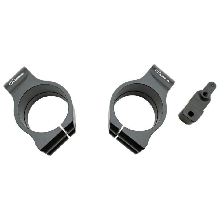 Bracelets de guidon Lightech Ø53mm hauteur +0mm déport +40mm/10°