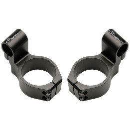 Bracelets de guidon Lightech Ø47mm hauteur +20mm déport +40mm/10° noir