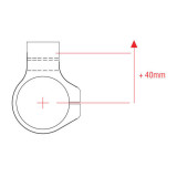 Bracelets de guidon Lightech Ø53mm hauteur +0mm déport +40mm/10°