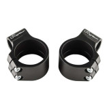 Bracelets de guidon Lightech Ø50mm hauteur +0mm déport +40mm/10° noir