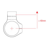 Bracelets de guidon Lightech Ø50mm hauteur +0mm déport +40mm/10° noir