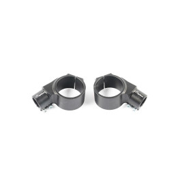 Bracelets de guidon Lightech Ø54mm hauteur +0mm déport +20mm/10° noir