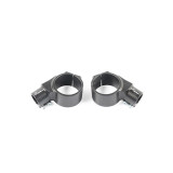 Bracelets de guidon Lightech Ø54mm hauteur +0mm déport +20mm/10° noir