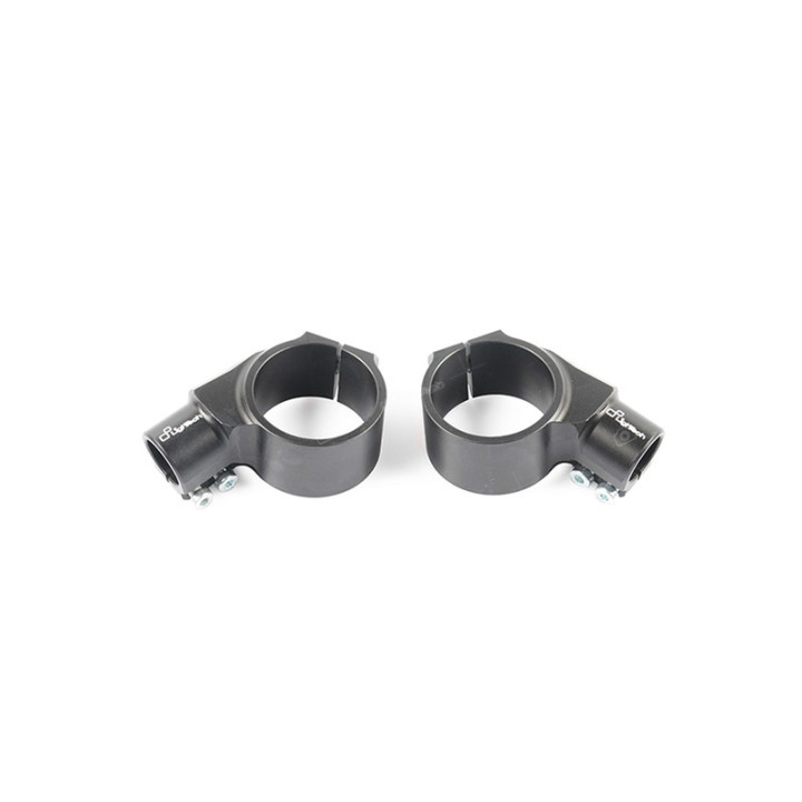 Bracelets de guidon Lightech Ø54mm hauteur +0mm déport +20mm/10° noir