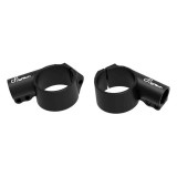 Bracelets de guidon Lightech Ø52mm hauteur +0mm déport +20mm/10° noir