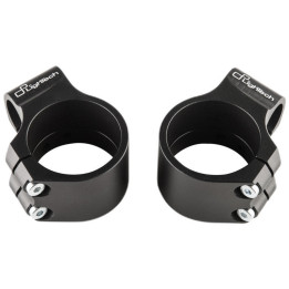 Bracelets de guidon Lightech Ø47 hauteur +0mm/déport +40mm/10° noir
