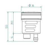 Bocal Lightech 16cm³ - Or | Oxmoto