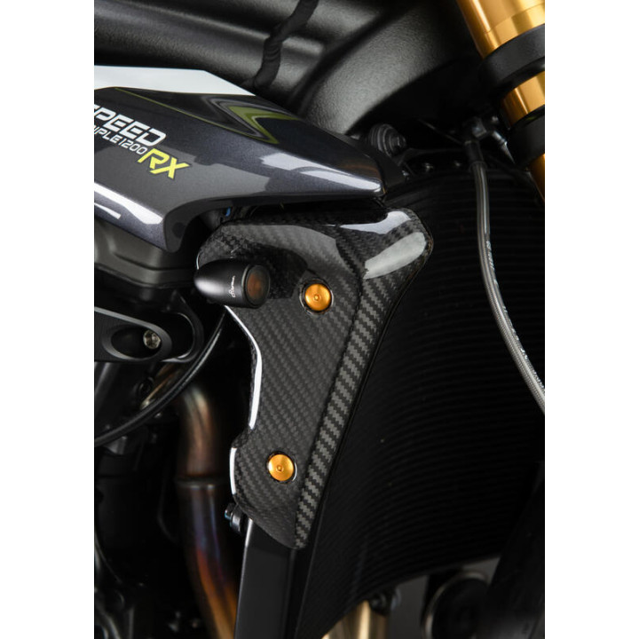 Panneau de protection radiateur droit/gauche Lightech - carbone brillant