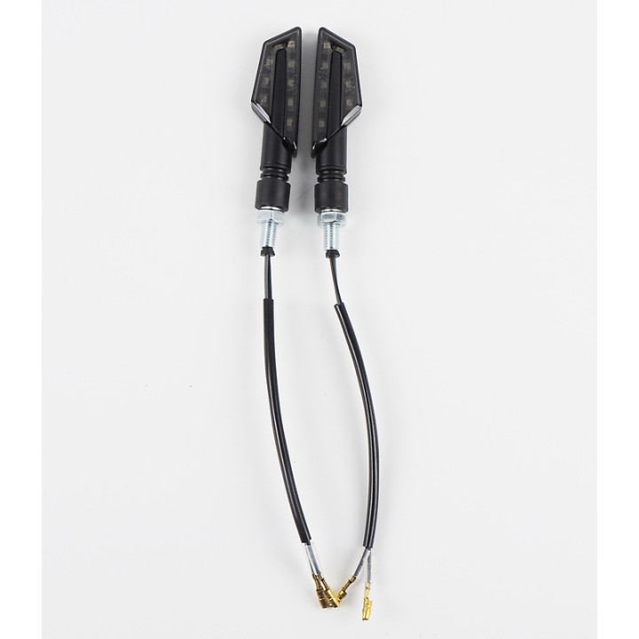 Clignotants Lightech Led plastique ABS noir FRE922NER