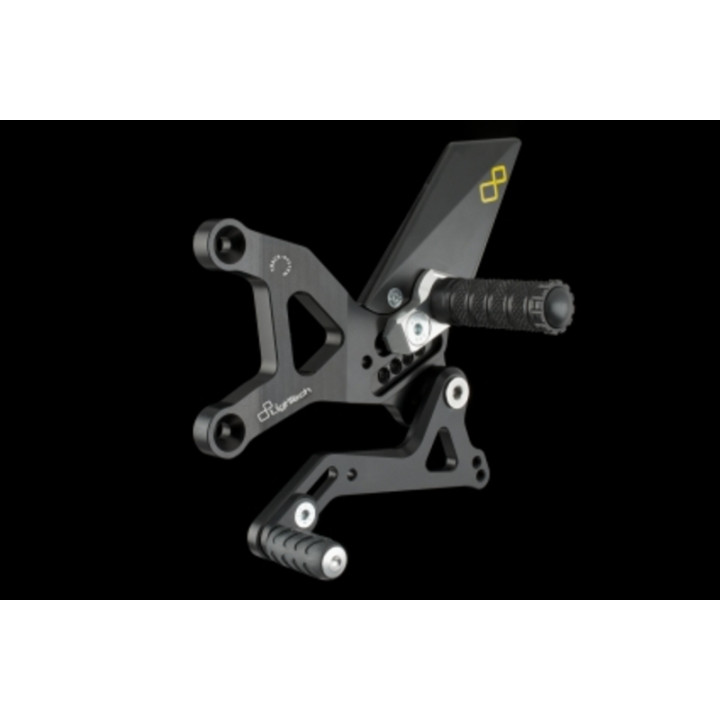 Platine latérale Lightech commande inversée noir Kawasaki - FTR536NER
