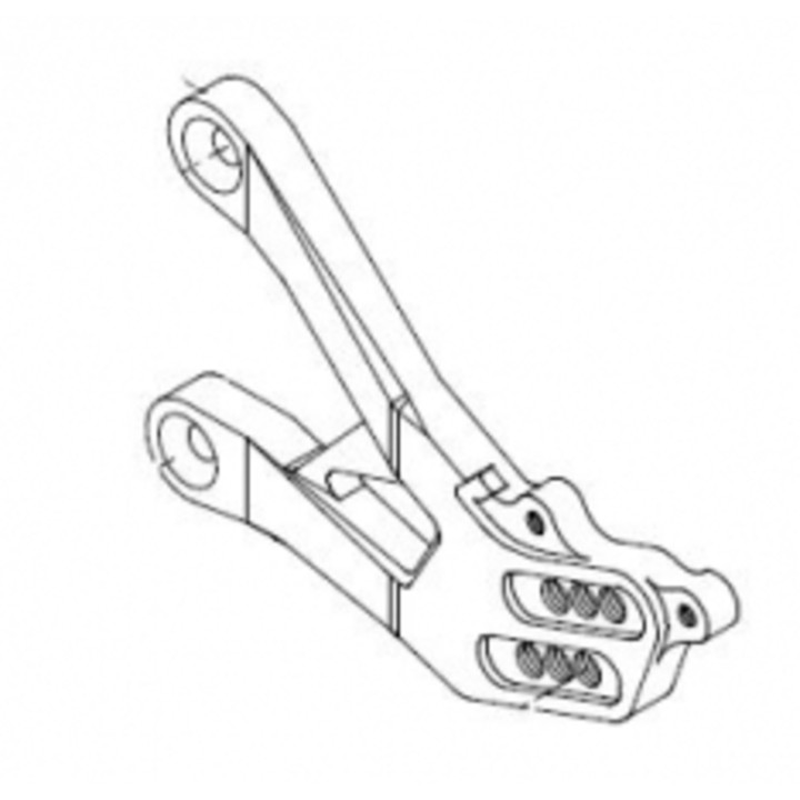 Platine droite de commandes reculées Lightech argent Yamaha YZF-R1