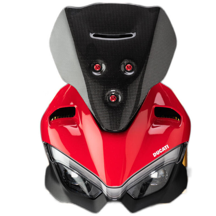 Couvercle de support de compteur Lightech carbone brillant