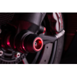 Protection de fourche et bras oscillant (axe de roue) Lightech rouge