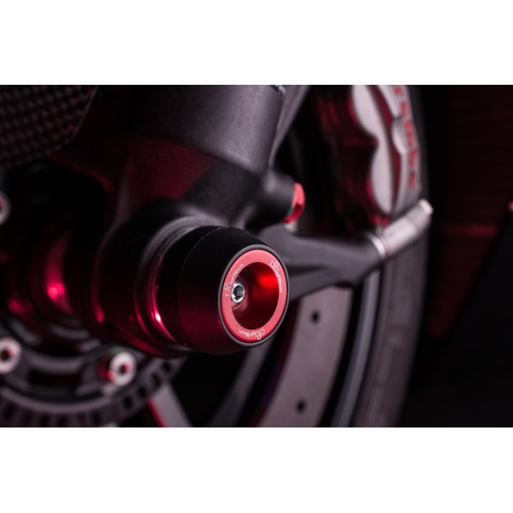 Protection de fourche et bras oscillant (axe de roue) Lightech rouge