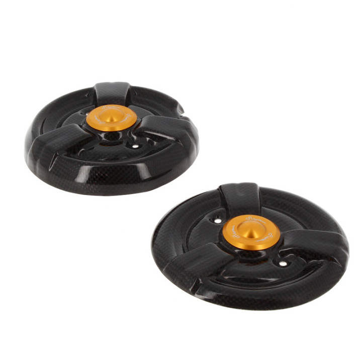 Couvre carter Lightech carbone brillant or | Oxmoto