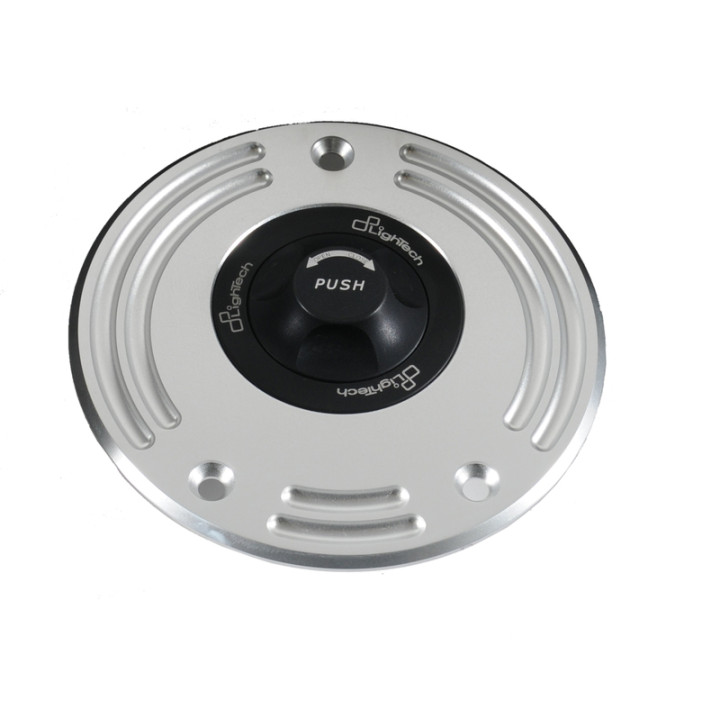 Bouchon de réservoir Lightech - Push/Pull - Argent | Oxmoto