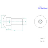 Vis Lightech M6 X 16,5 Type 1018 Ergal argent à l'unité
