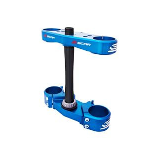 Te de fourche Scar offset 25mm bleu | Oxmoto