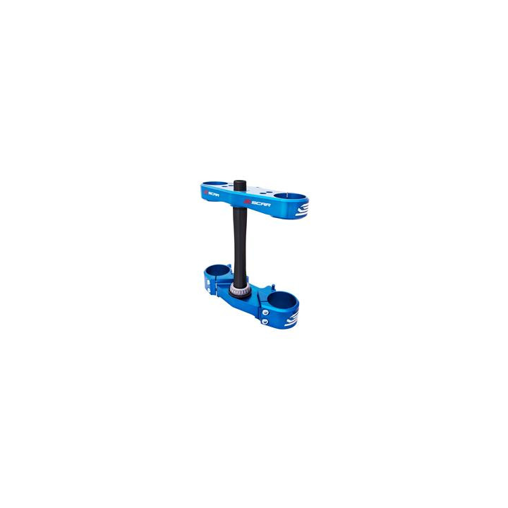 Te de fourche Scar offset 25mm bleu | Oxmoto