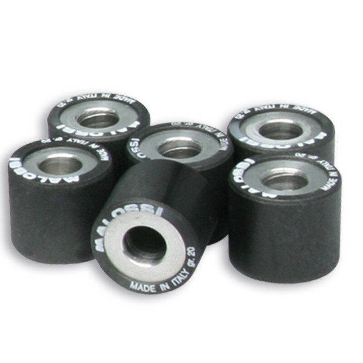 Jeu de galets MALOSSI 25x22,2mm 30gr - 6 pièces | Oxmoto