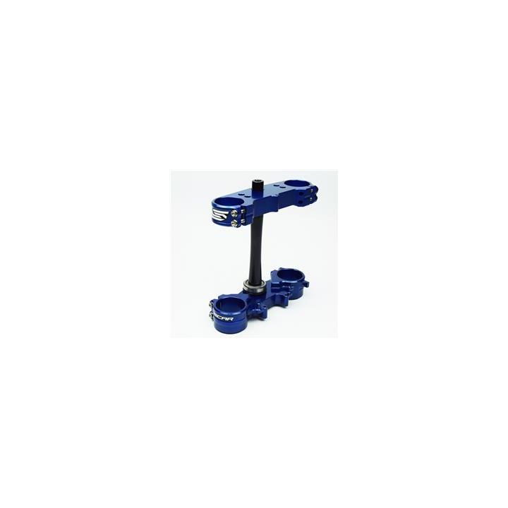 Té de fourche Scar offset 22mm bleu Yamaha yz250f/450f