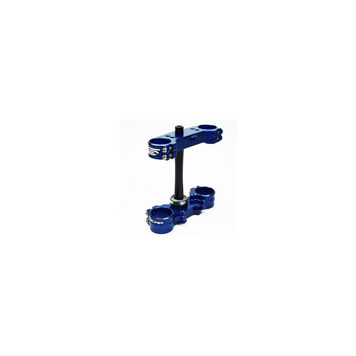 Té de fourche Scar offset 23mm bleu Kawasaki kxf | Oxmoto