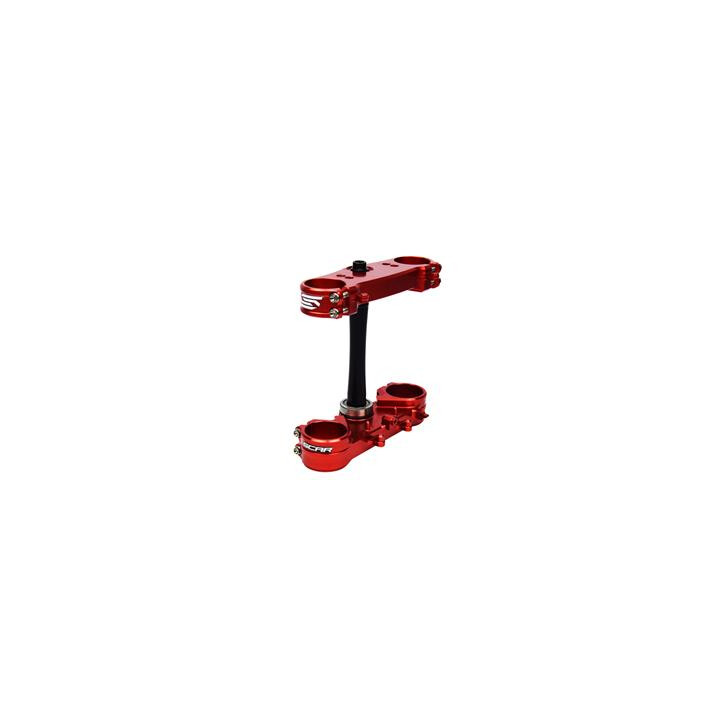 Té de fourche Scar offset 22mm rouge Honda crf250/450r