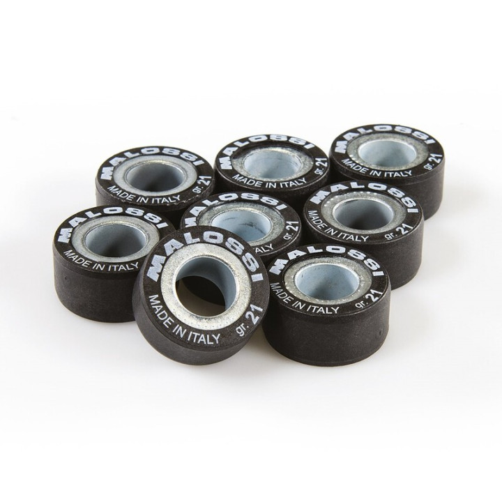 Jeu de galets MALOSSI 26x12,8mm 16gr - 8 pièces | Oxmoto
