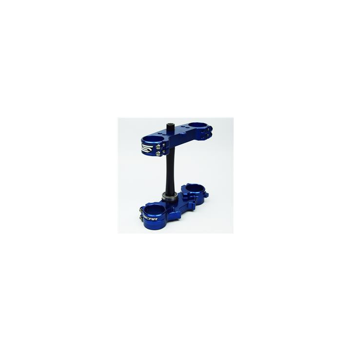 Té de fourche Scar offset 25mm bleu Yamaha yz125 | Oxmoto