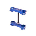 Té de fourche X Trig rocs tech bleu offset 22mm | Oxmoto