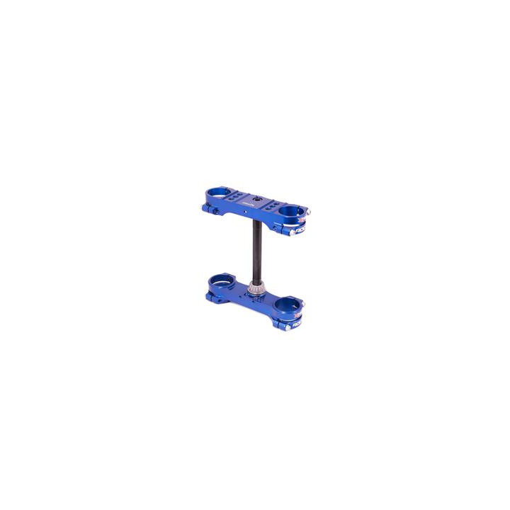Té de fourche X Trig rocs tech bleu offset 22mm | Oxmoto
